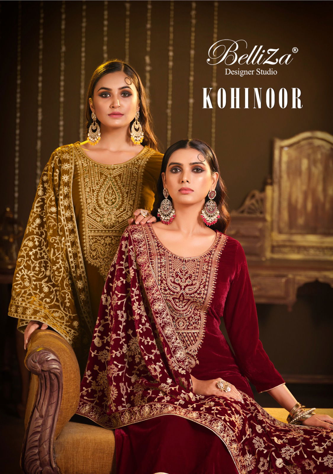 Kohinoor By Belliza Heavy Velvet Dress Material Catalog